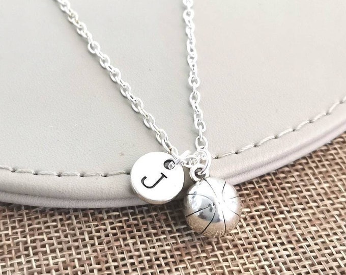 Basketball gifts, Basketball Necklace, Sports Necklace, Basket ball Gift, Basketball Jewelry, Basketball Charm, Sports, Ball, Sports fan