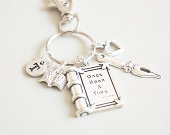 spellbooks book keyring Book keyring gift for book lover bookish keyring book keychain potter keychain book lover accessory