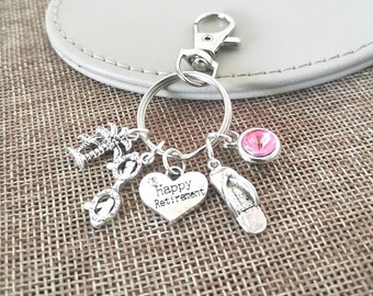 Retirement keychain, Happy Retirement gift, Retirement gift for women, Personalized Retirement Gift, Happy Retirement, Work colleague gift,