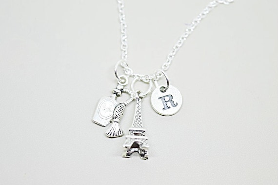Paris Gifts, Paris Necklace, Paris Jewellery, Eiffel Tower Gifts, Eiffel Tower Necklace, France Gift, Plane, Air plane, Travel, Europe