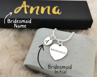 Bruidsmeisje ketting set, bruidsmeisje ketting, bruidsmeisje ketting cadeau, bruidsmeisje gepersonaliseerd, bruidsmeisje voorstel, bruidsmeisje cadeau