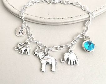 Olifant cadeau, olifant armband, olifant sieraden, olifant charme, dieren cadeaus voor haar, dieren cadeau voor haar, verjaardagscadeau voor haar, vrouwen