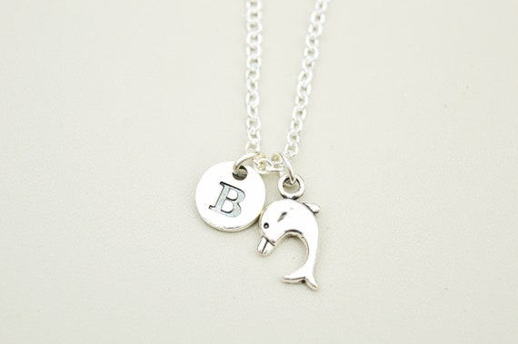 Dolphin Necklace, Dolphin Gift, Dolphin Jewelry, Dolphin Charm Necklace, Silver Dolphin, Dolphin Pendant, Kids, Birthday, Children, Kids