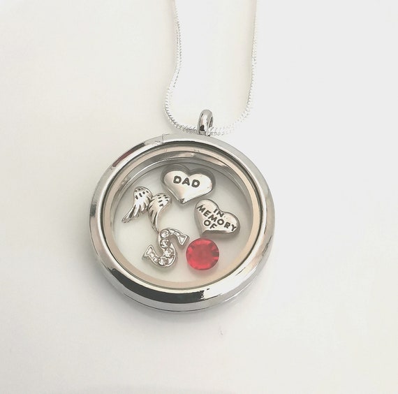 Dad Memorial Necklace, Dad Memory Locket, Dad Remembrance locket, Dad Memorial locket, Dad locket necklace, dad memorial gift, Dad jewlery