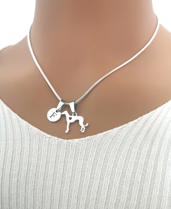 Greyhound Necklace, Greyhound Jewellery, Personalized Dog Gift, Personalized Greyhound Necklace, Dog Gift, Dog Jewelry, Greyhound loss
