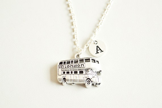 Double Decker Necklace, Double Decker Jewelry, London Bus Necklace, London Necklace, Travel, British, London gift, London Bus Charm, Bus