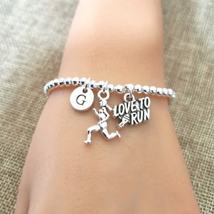 Marathon Bracelet ,Runner Gift, Run Gift, Running Bracelet, Runner Bracelet, Gift for Runner, Running Jewelry, Fitness, Jog, Love to Run