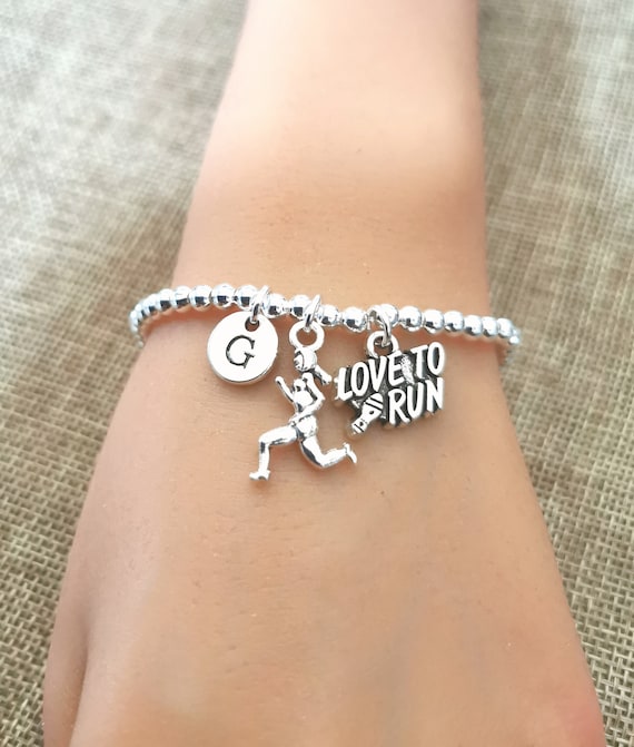 Marathon Bracelet ,Runner Gift, Run Gift, Running Bracelet, Runner Bracelet, Gift for Runner, Running Jewelry, Fitness, Jog, Love to Run