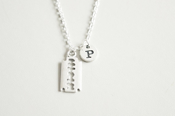 Razor Blade Necklace, Razor Necklace, Personalized Razor Blade Gift, Personalized Razor Blade Bracelet, Razor Blade, Blade, Jewelry, Present