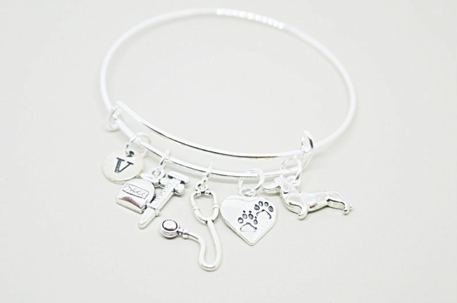 Vet Nurse Vet Tech Veterinary Gift Vet Charm Bracelet Vet Etsy UK