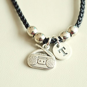 Radio Bracelet, Radio Cord Rope Bracelet, Radio Jewelry, Radio Bangle, Stereo bracelet, Stereo, Trendy Gifts, Adjustable, Mens, Music, DJ