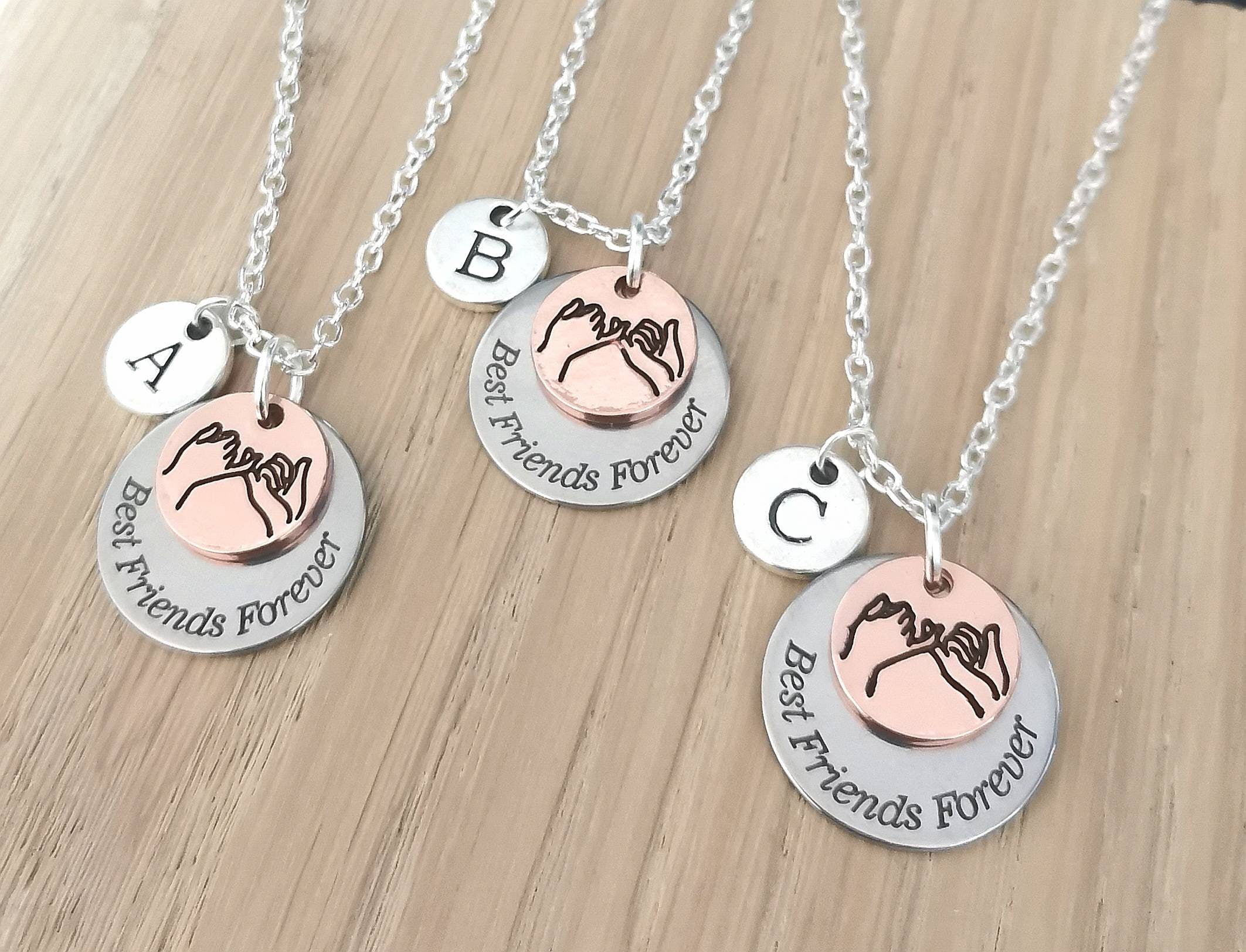 4 friends necklace set- Set of 4 necklaces, Gift Set, Friendship