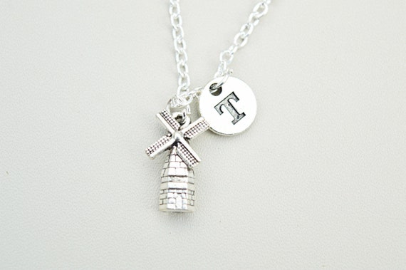 Windmill Necklace, Windmill gifts, Europe travel gift, Europe Necklace, Netherlander Gifts, Dutch, Amsterdam, Travel Gifts, Wind Mill, Cool