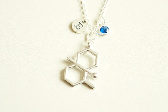 Geosmin Necklace, Geosmin Jewelry, Atom Bracelet, Geosmin Gift, Atom Gifts, Chemistry Jewelry, Earth, Organic compound, Rain, Water, Earthy