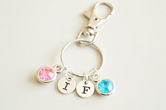 Couple Keychain, Couple Keyrings, Couple Gift, Initial Gift, Initial gift for her, Personalized Initial keychain, Keychain gift, Two Intial