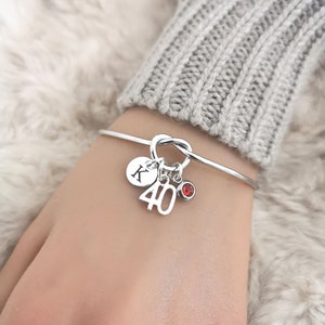 Cadeau 40e anniversaire pour elle, cadeau 40e anniversaire pour femme, cadeau 40e anniversaire, bracelet 40e anniversaire, cadeau 40e anniversaire, bijoux 40e anniversaire