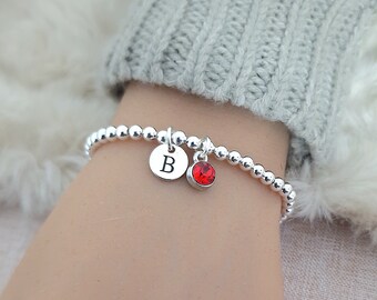 Juli Geburtsstein Armband, Juli Geburtsstein, Rubin Birthstone, Juli Geburtstagsgeschenk, Juli Armband Frauen, Geschenke für Frauen, Geschenk für sie