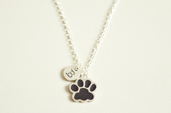 Dog paw necklace, Dog necklace, Pet loss gifts, Personalized dog gifts, Paw necklace, Dog loss gift, Paw print dog charm, Paw print jewelry