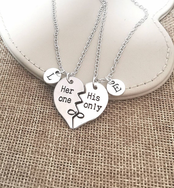 Couple anniversary, Couple necklace set, His and her necklace set, anniversary gift for girlfriend, Anniversary gift for wife, Husband, boy