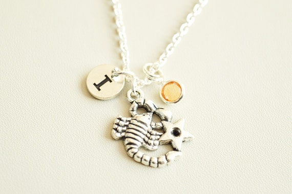 Scorpion Necklace, Scorpion gift, Scorpion Jewelry, Scorpion Necklace gift, Scorpion Zodiac Necklace, October, November, Birthday gift idea