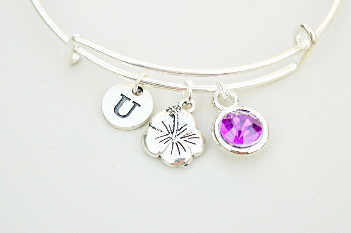 hibiscus charm bracelet