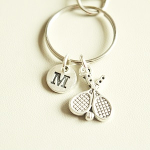 Tennis Keychain, Tennis Gift, Personalized Tennis, Tennis Keyring, Tennis Racket, Tennis Player, Tennis Coach, Tennis Charm, Sports,Birthday