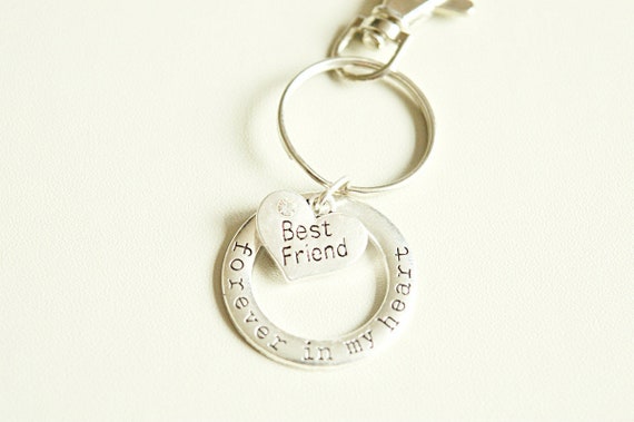 Best Friend Bereavement Gift, Bereavement Keyring, Best Friend Remembrance, Memory of Friend, In Sympathy, RIP, Always in my Heart,Key chain