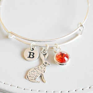 Rabbit Bracelet, Bunny Bracelet, Rabbit Gift, Hare Jewellery, Hare Gift, Rabbit bangle, animal, bunny, hare, bangle, silver, fashion, gift