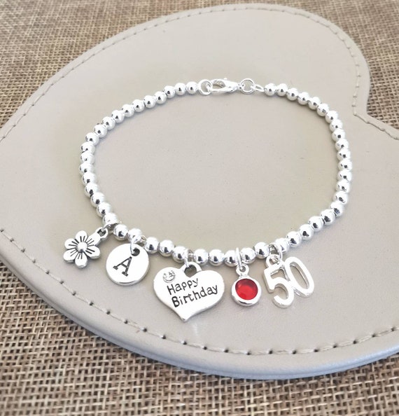 50th Birthday Gift 50th Birthday Gift for Women Women Birthday Gifts 50th Birthday Jewelry 50th Birthday Bracelet Big 50 Mother 50th Etsy
