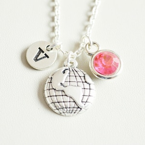 Globus Halskette, Globus Geschenk, Karte Schmuck, Landkarte Halskette, Weltkarte Halskette, Erde Halskette, Globus Halskette Set, Welt halskette, Erdkugel