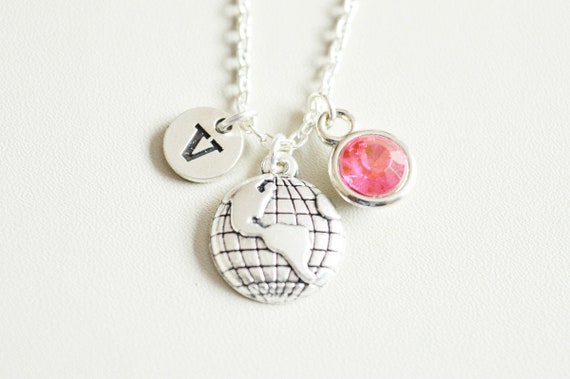 Globe Necklace, Globe Gift, Map Jewelry, Map necklace, World Map Necklace, Earth Necklace, Globe Necklace Set, World necklace, Earth Globe