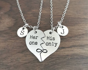 Custom couple necklace, Couple necklace set, Custom couple gift, Custom necklace couple, personalized couples gifts,customized couples gifts