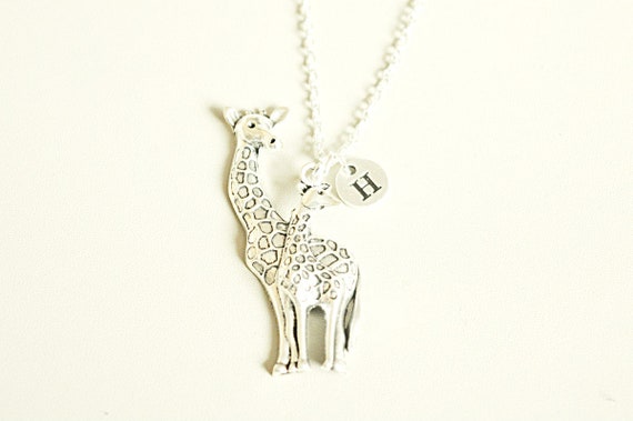 Giraffe Necklace, Giraffe Jewelry, Two Giraffes, Giraffe Charm, Giraffe Pendant, Mother Daughter, Sisters, Birthday, Friends, Couple, BFF