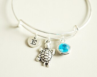 Sea Turtle bracelet, pet bracelet, tortoise charm bracelet, animal jewelry, bangle bracelet, turtle charm, sea turtle, personalized gift