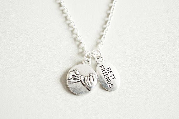 Best friend necklace, friendship necklace, pinky promise necklace, beste freundin kette, bff necklace,best friend ketten,freundschaftsketten