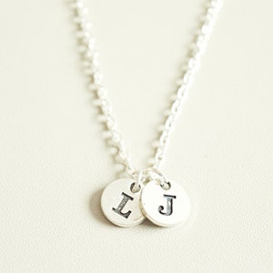 Double Initial necklace, Couple Necklace, Couple Jewelry, Couple gift, Personalized Necklace, Christmas Gift, Sister, Cousin, Girlfriend,Her