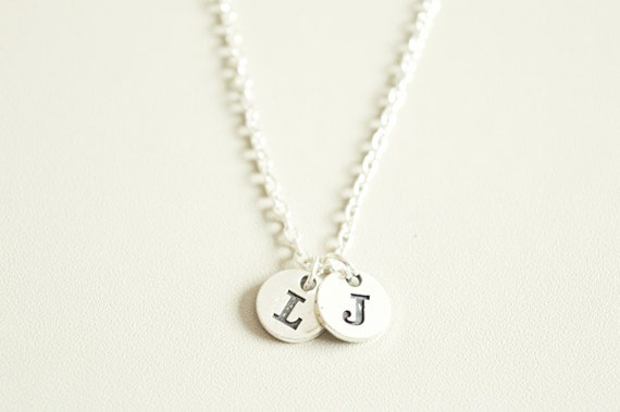 Double Initial necklace, Couple Necklace, Couple Jewelry, Couple gift, Personalized Necklace, Christmas Gift, Sister, Cousin, Girlfriend,Her