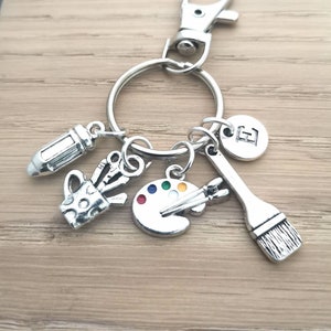 Painter Gift, Painter Keyring, Painter Keychain, Gift for Painter, Painting Class, Art Teacher, Art Student,Art Graduation, Art Class,Artist
