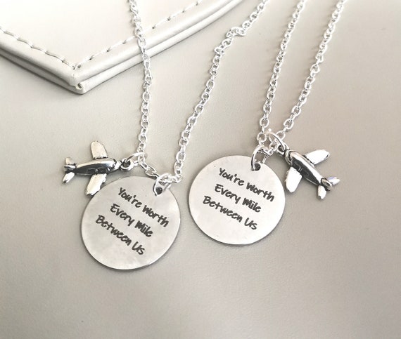 Long distance relationship, boyfriend girlfriend necklace, boyfriend girlfriend jewelry, long distance relationship necklace, boyfriend gift
