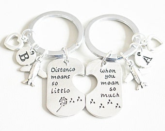 Long distance relationship gifts, Long distance friendship, Boyfriend Gift, Friendship Keyring, Friendship Gift, Girlfriend Gift, Couple
