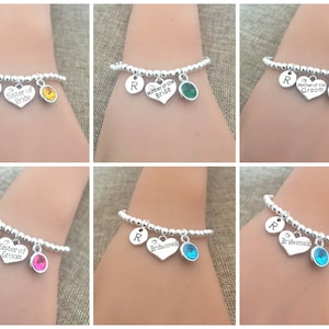 Bridesmaid thank you gift, mother of the bride bracelet, bridesmaid bangle, mother of the bride gift, mother of the bride gift, 2 3 4 5 6 7