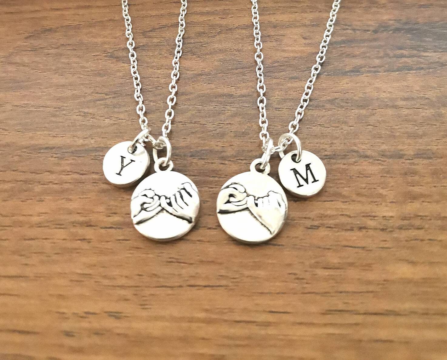 Pinky promise, Pinky Promise Necklaces set of 2, Pinky Promise Necklace
