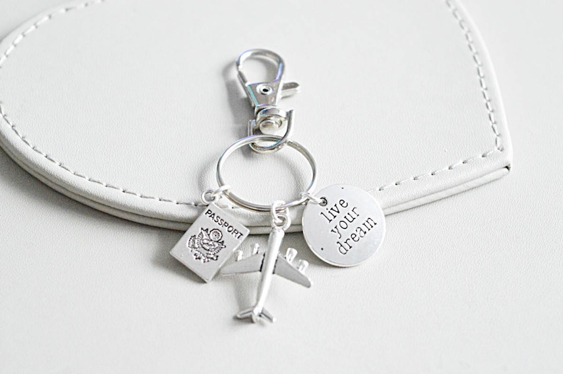 Travel Keychain Traveler Key Chain Holiday Keyring Flight Etsy UK