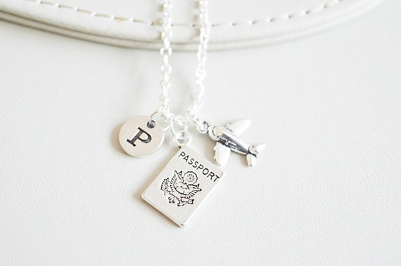 Flight Attendant, Flight Attendant Necklace, Flight Attendant Gift, Travel Necklace, Travel Gift, Travelling, Travel Buddy, Plane, Passport