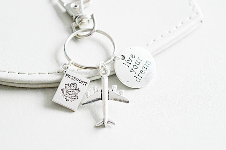 Travel Keychain Traveler Key Chain Holiday Keyring Flight Etsy UK