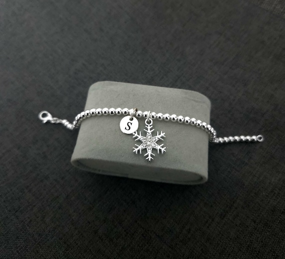 Secret santa gifts, Snowflake Bracelet, Snowflake gift, Christmas Bracelet, Snow flake bracelet, Girls snowflake bracelet, Snowflake jewelry