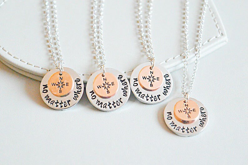 Best Friend Necklace for 4 Friendship necklace for 4 4 best friend necklace 4 Way Friendship necklace Four person Four way Bff Team