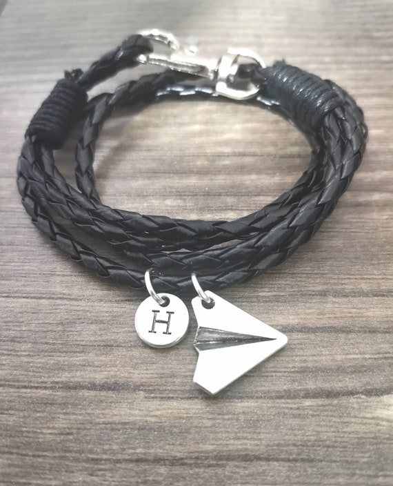 Origami Bracelet, Paper plane Bracelet, Mens gift, Origami Plane Bracelet, Unique Bracelet, Origami bracelet, Plane, Travel, Pilot, BFF