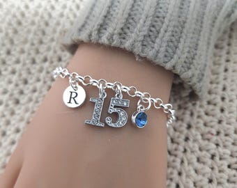 15th birthday bracelet, 15th birthday gift for girls,15 birthday gift,15th birthday gift for girls,15th birthday gift,15th jewelry, 15th