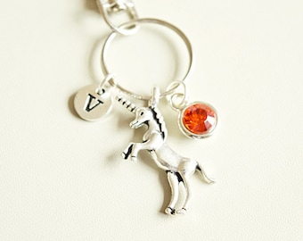 Unicorn Sleutelhanger, Unicorn Sleutelhanger, Unicorn Cadeau voor haar, Gepersonaliseerde geschenken, Unicorn Charm, Unicorn Verjaardag. Dierenliefhebber, Paard, Kinderen